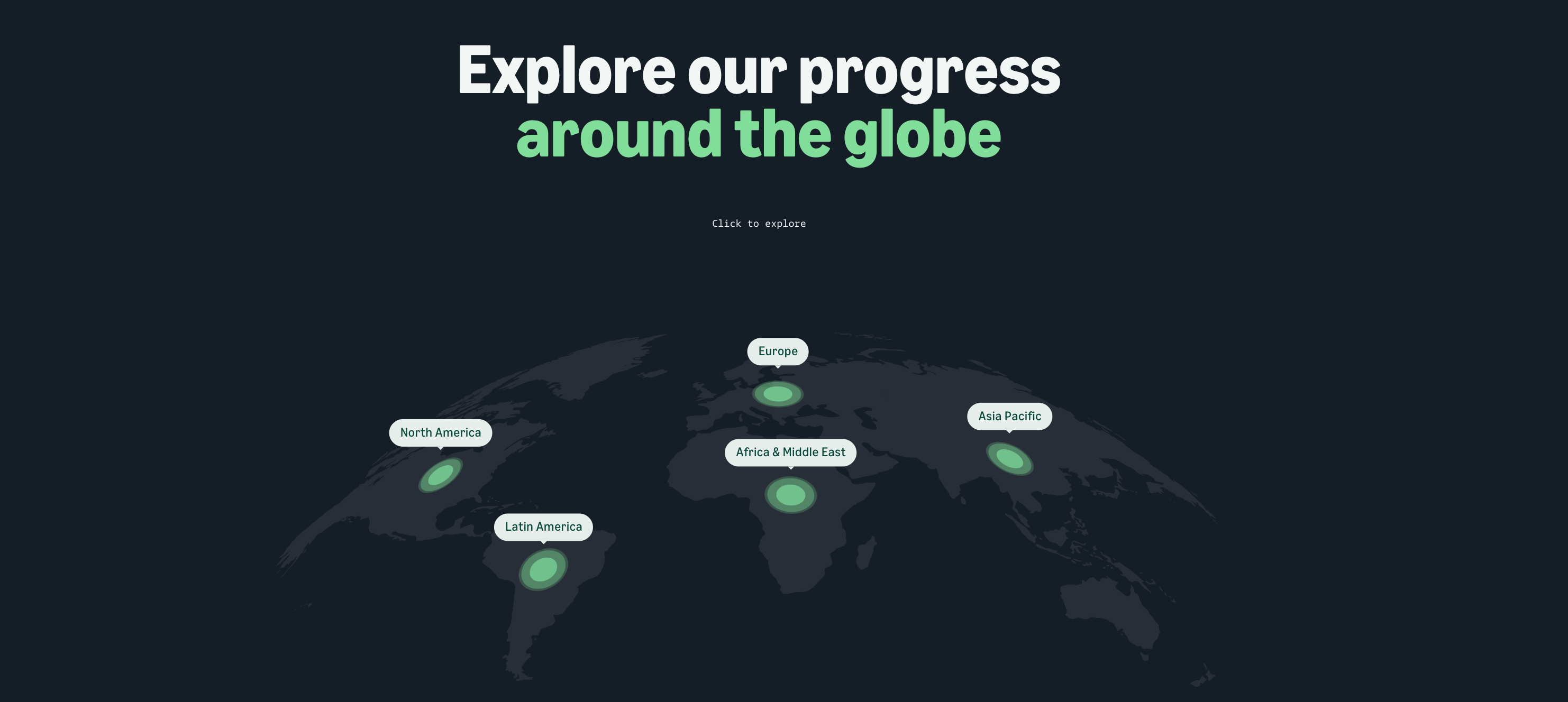 A graphic of a map with different regions lit up. 